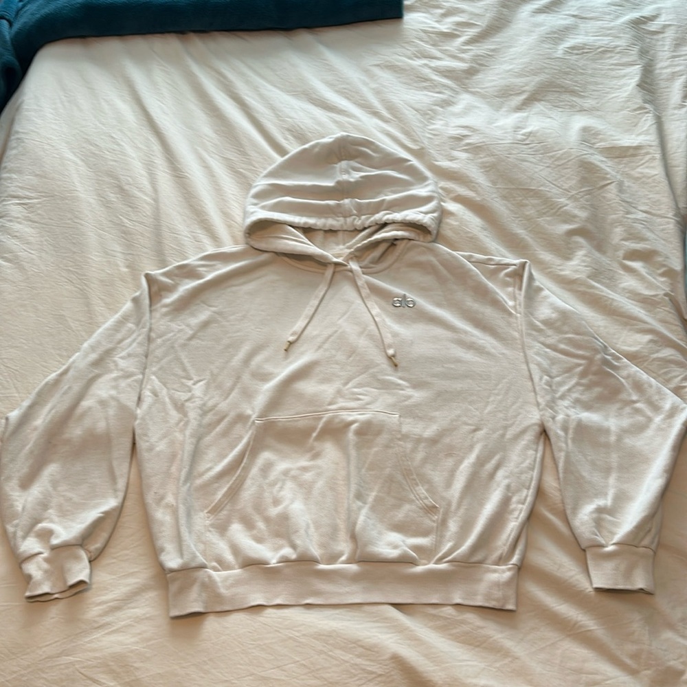 Alo Yoga white hoodie (s)
